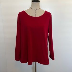 Style & co red long sleeve top